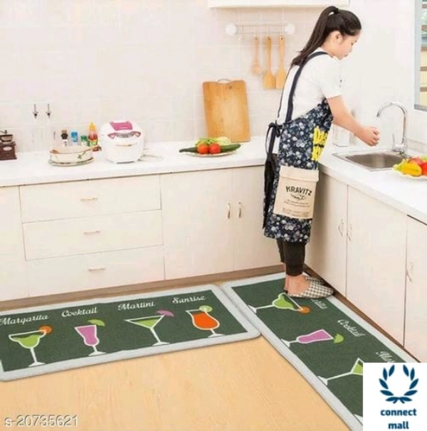 Stylo Kitchen Mat Combo Pack Of 2  - PVC